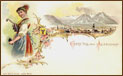 Старая открытка с женским костюмом города Altdorf