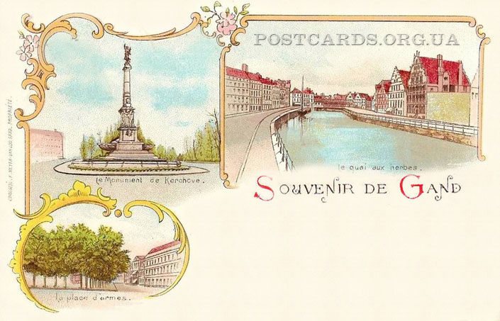 Souvenir de Gand — old postcard — 1903