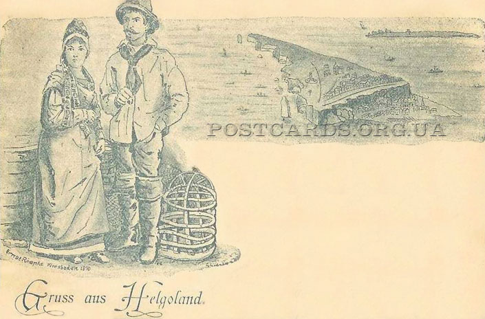 Открытка Helgoland 1894 года