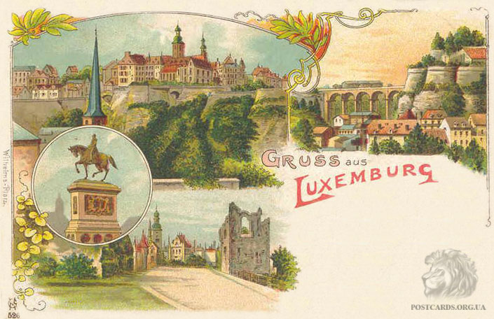 Gruss aus Luxembourg — старая открытка города Люксембург
