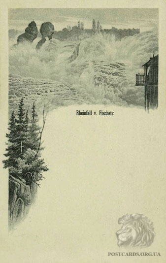 Rheinfall V. Fischetz — открытка 1897 года