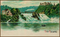 Старые открытки с видами рейнского водопада