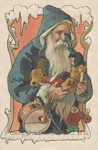 Открытка с видом Святого Николая в стиле Art Nouveau 1900 года