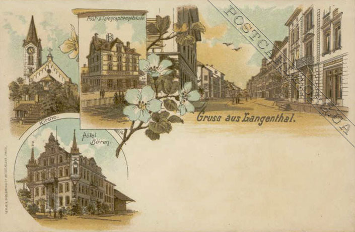 Gruss aus Langenthal — мультивидовая открытка города Лангенталь