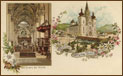 Старая открытка с видом города Mariazell