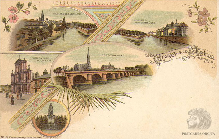 Gruss aus Metz — старая открытка города Metz. Governor's palace
