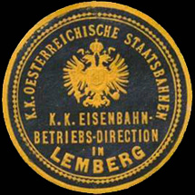 Облатка K.K. Eisenbahn-Betriebs-Direction in Lemberg